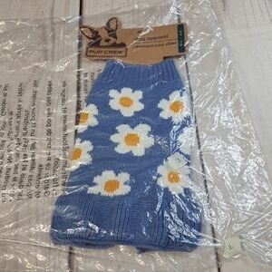 Pup Crew XS Daisy Floral Dog Sweater